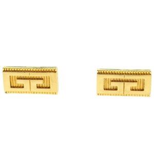 GIVENCHY Cufflinks Gold Plated Authentic Used
